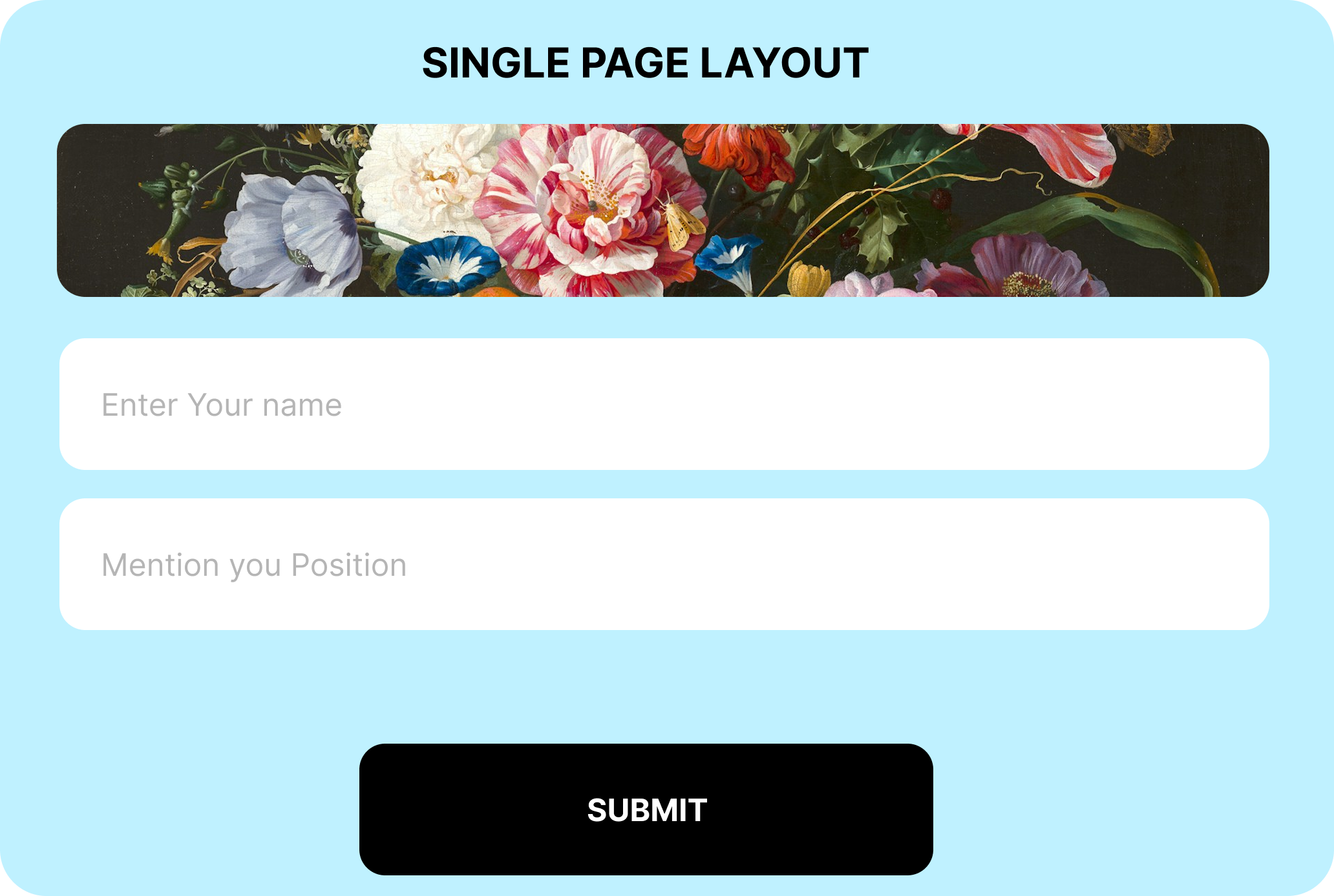 Single page form preview